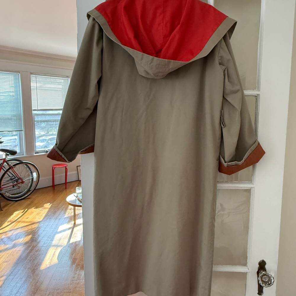 Colorful Vintage Womens Trench Coat - Picture 4 of 5